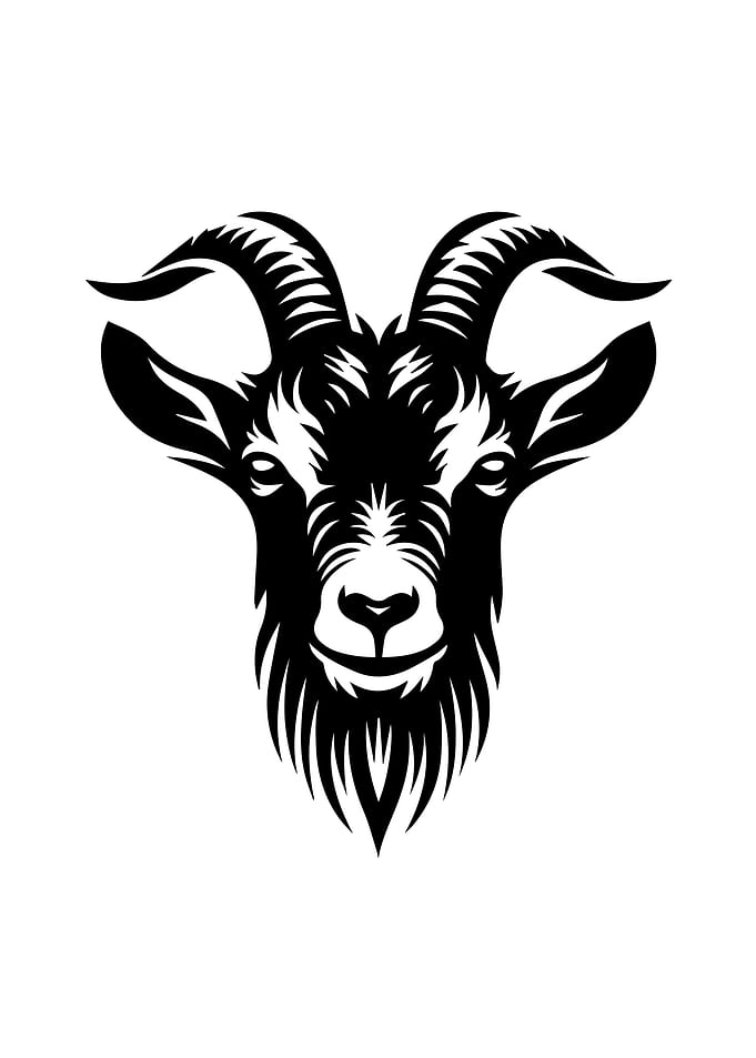 Goat Stencil Design