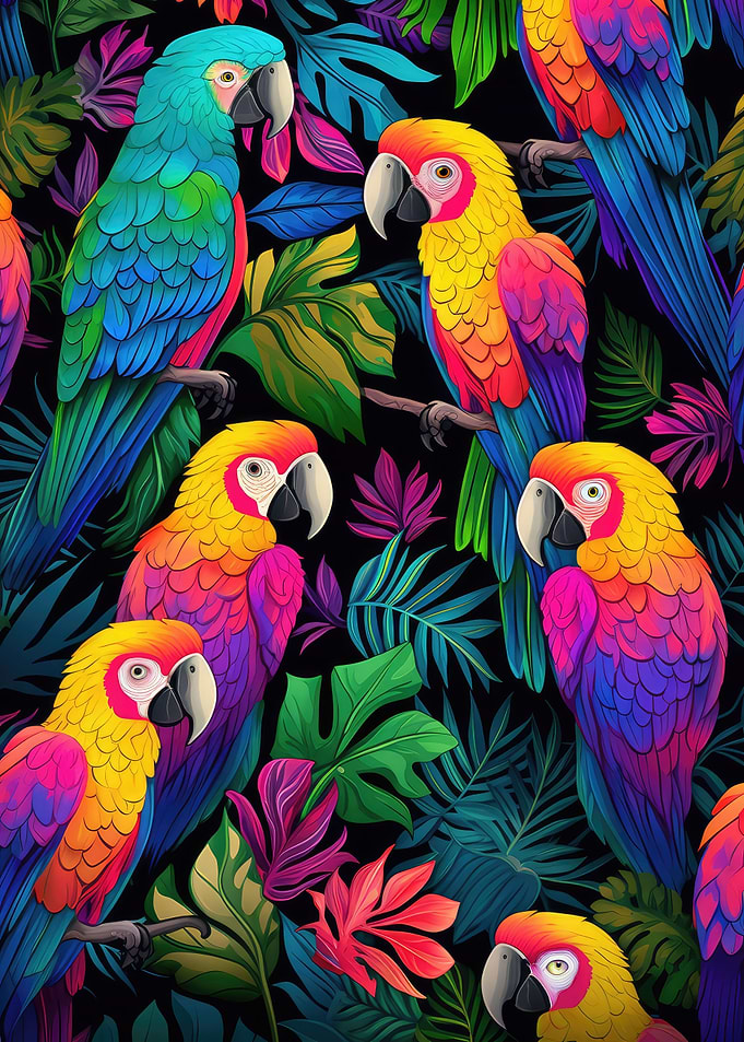 Macaw gathering