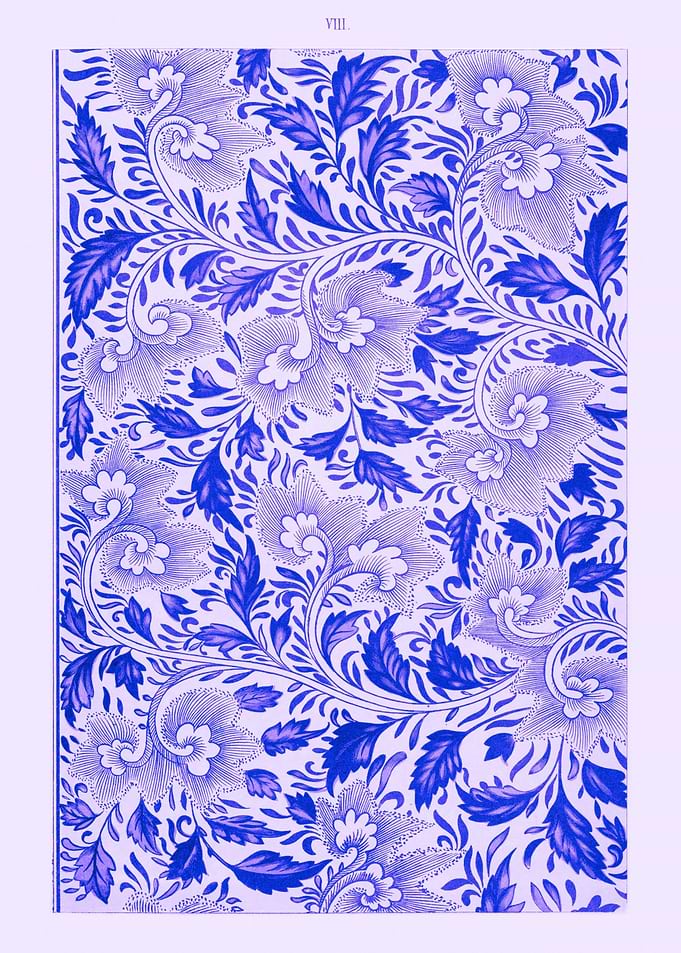 Blue flower pattern