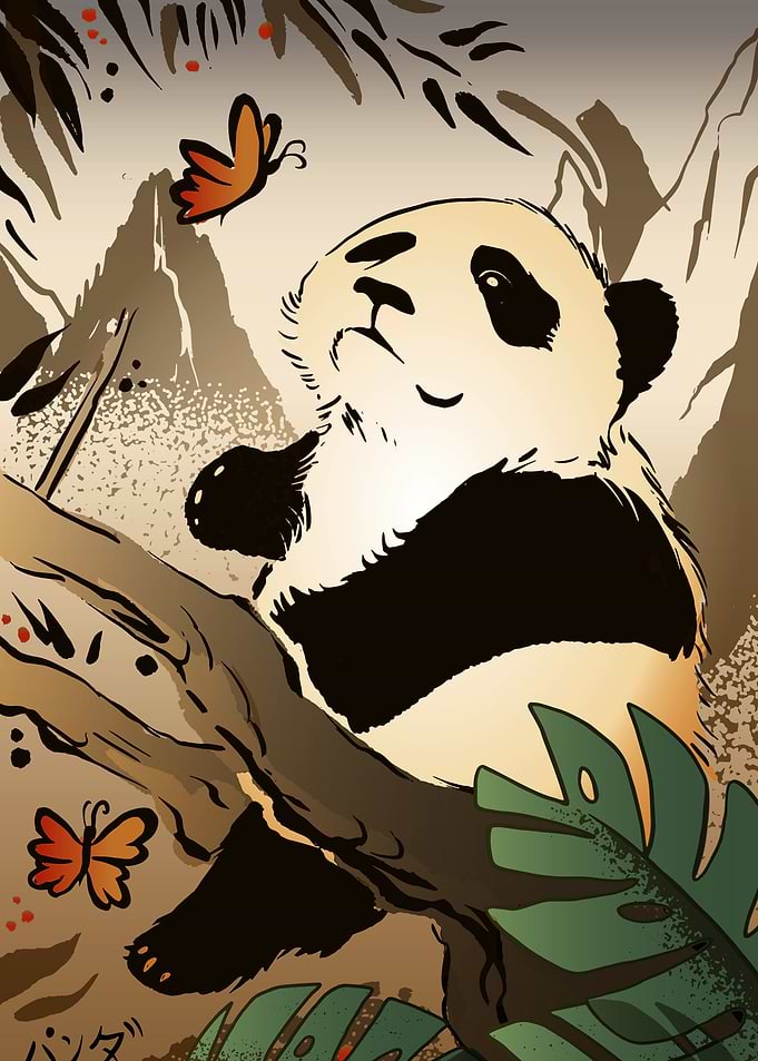 Butterfly and Panda
