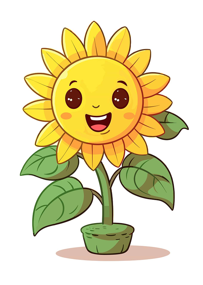 cartoon sunflower