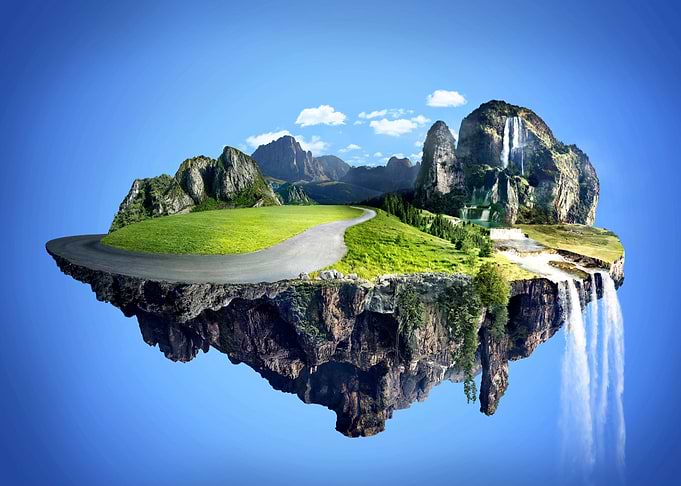 floating island fantasy