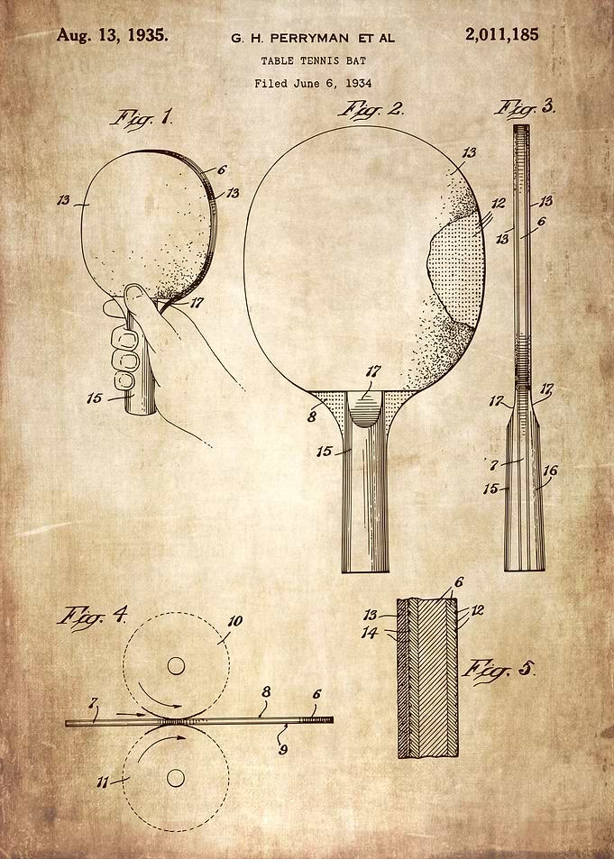 1931 table tennis patent