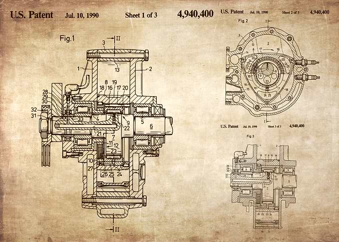 Patent depicting wankel