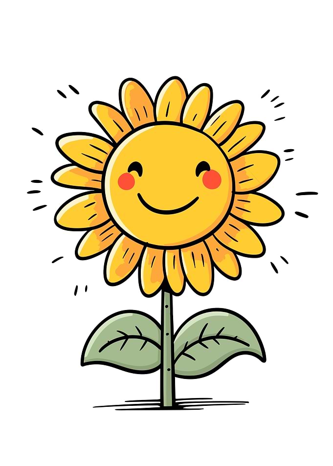 cartoon sunflower