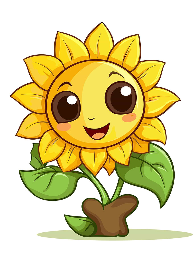 cartoon sunflower