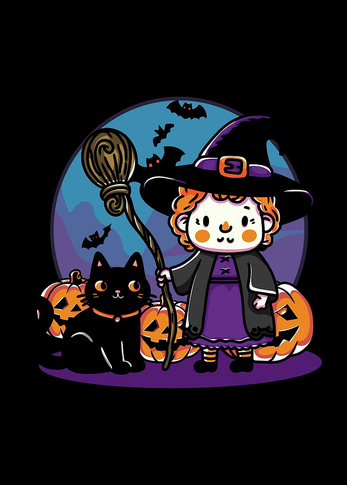 Witch And Black Cat