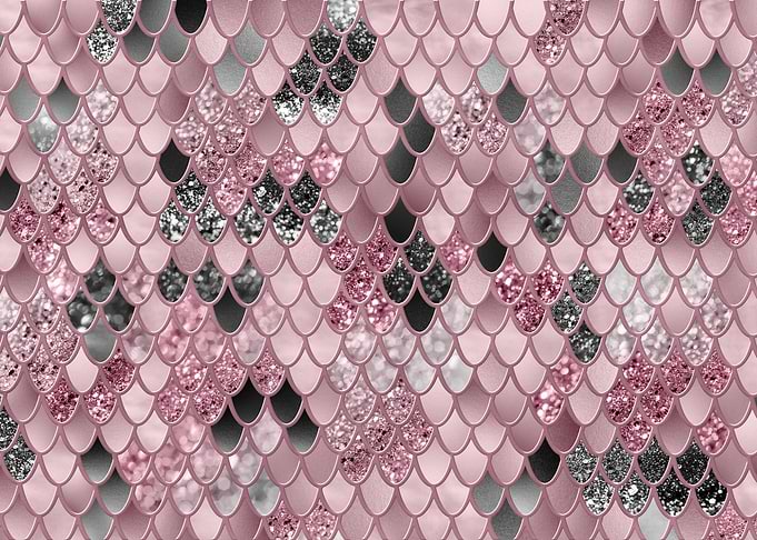 Blush Pink Black Mermaid 2