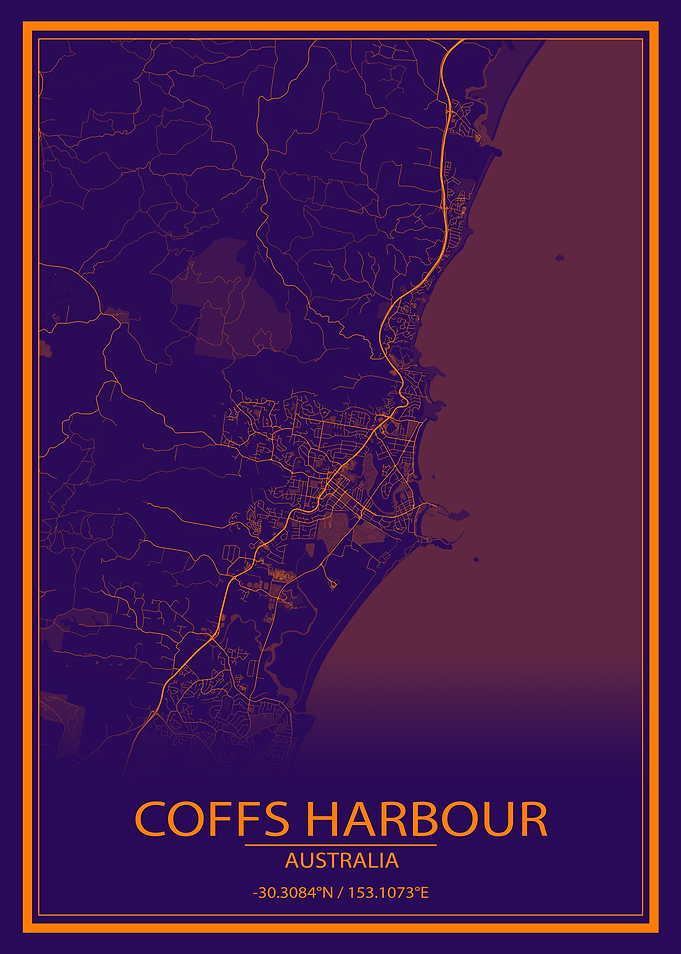 Coffs Harbour Purple Map