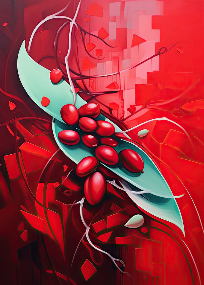 Red Beans Abstract
