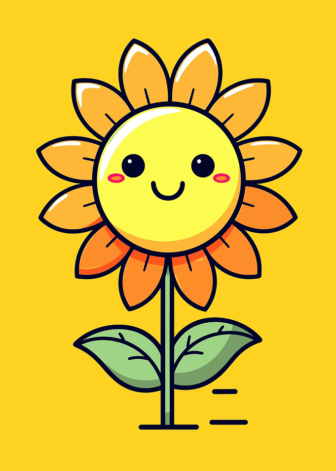 cartoon sunflower