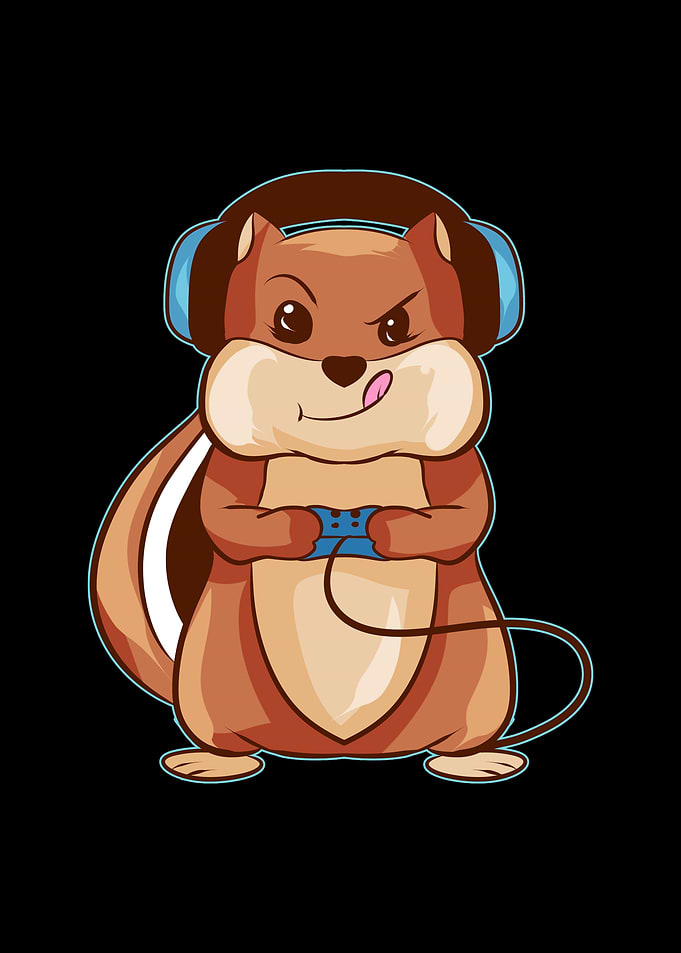 Gaming Squirrel Gamer Game