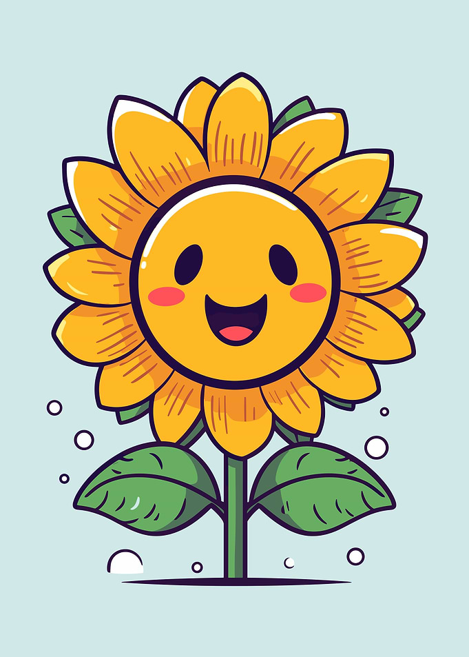 cartoon sunflower