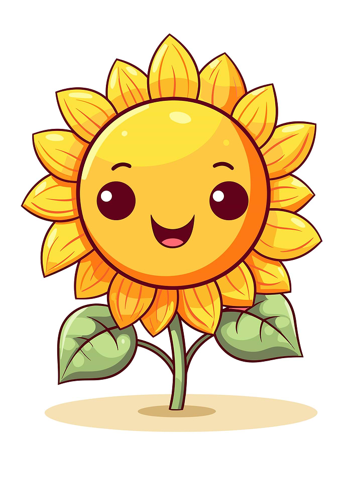 cartoon sunflower