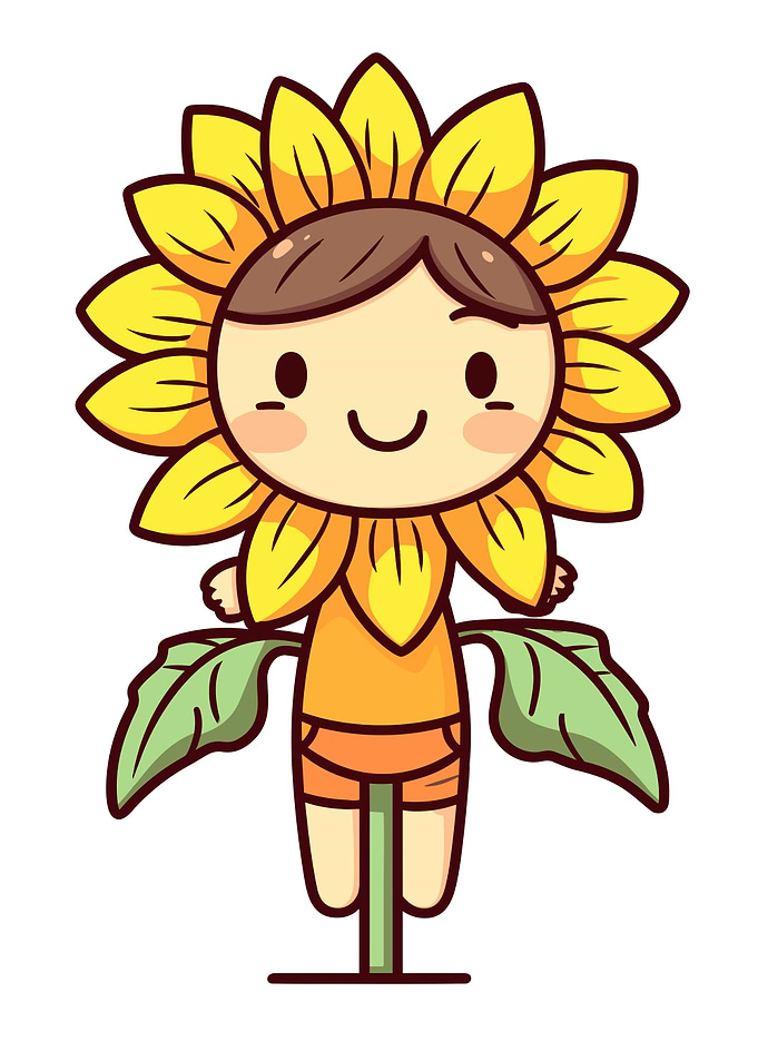 cartoon sunflower