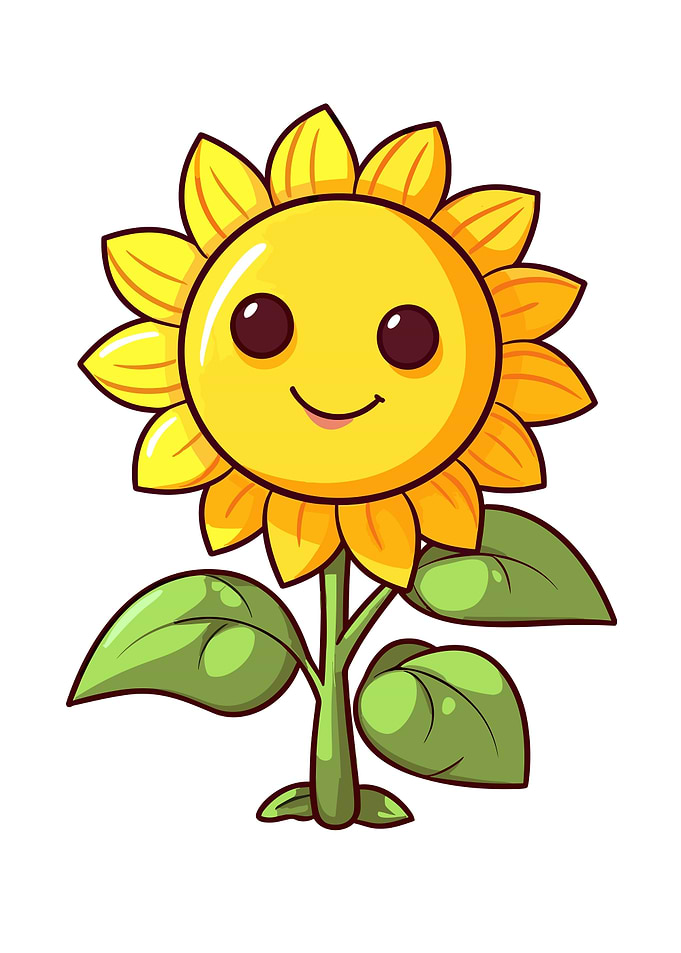 cartoon sunflower