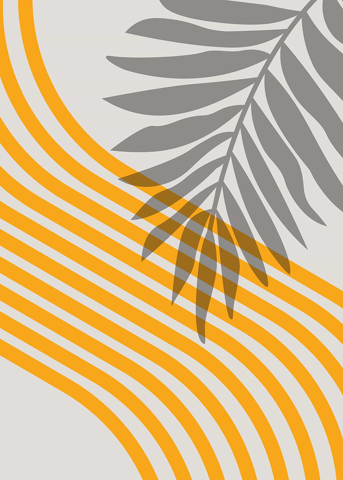 boho leaf shadow