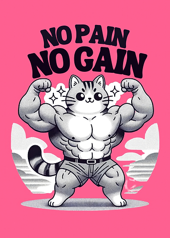 No pain no gain cat gym