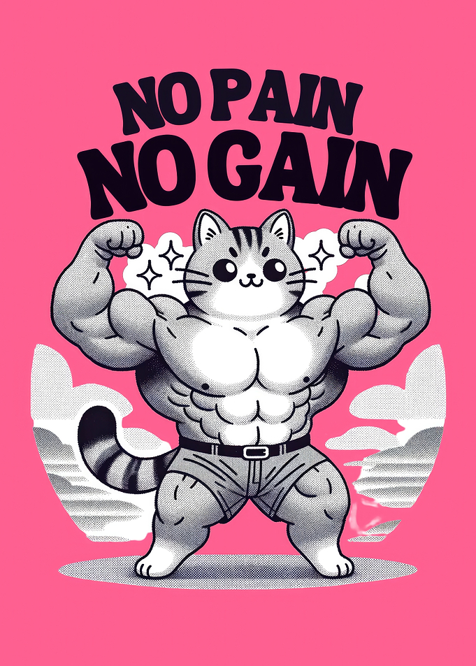 No pain no gain cat gym