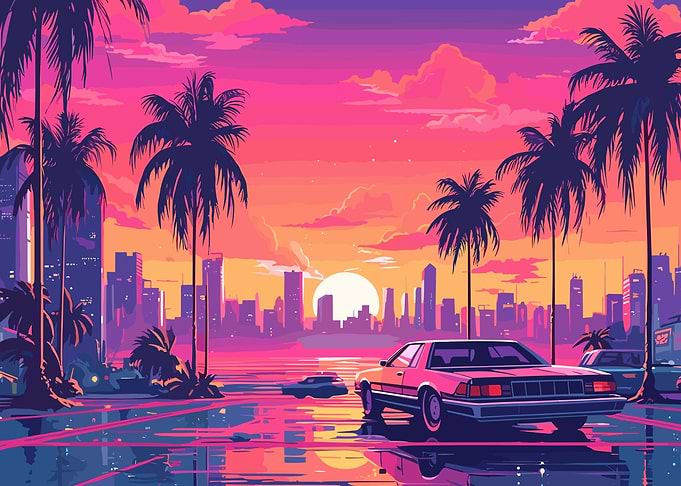 Sunset Streer Art