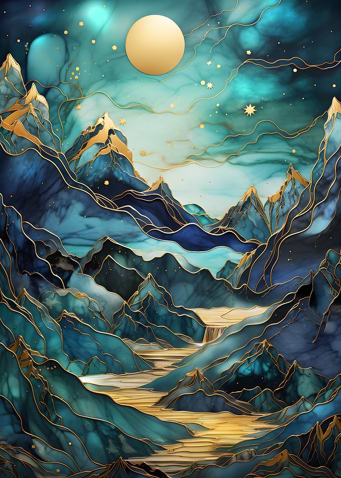 Abstract Aurora Borealis