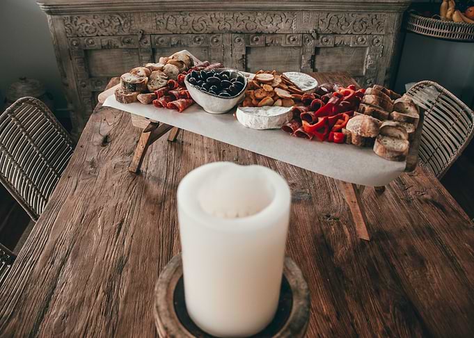 party platter on wood