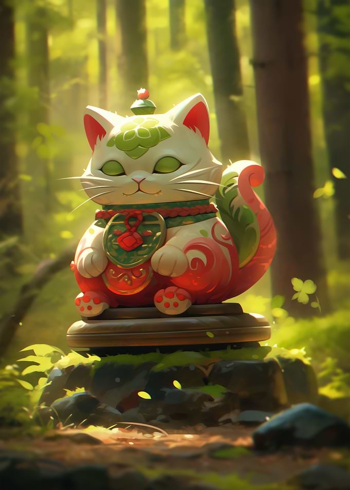 Monet Japanese Neko Cat