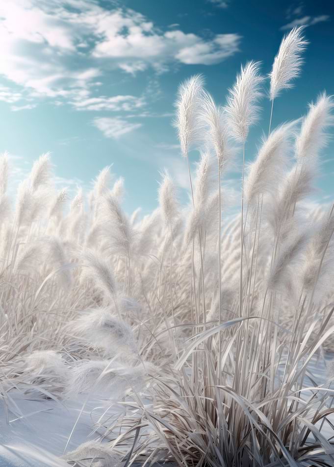 Idyllic pampas grass