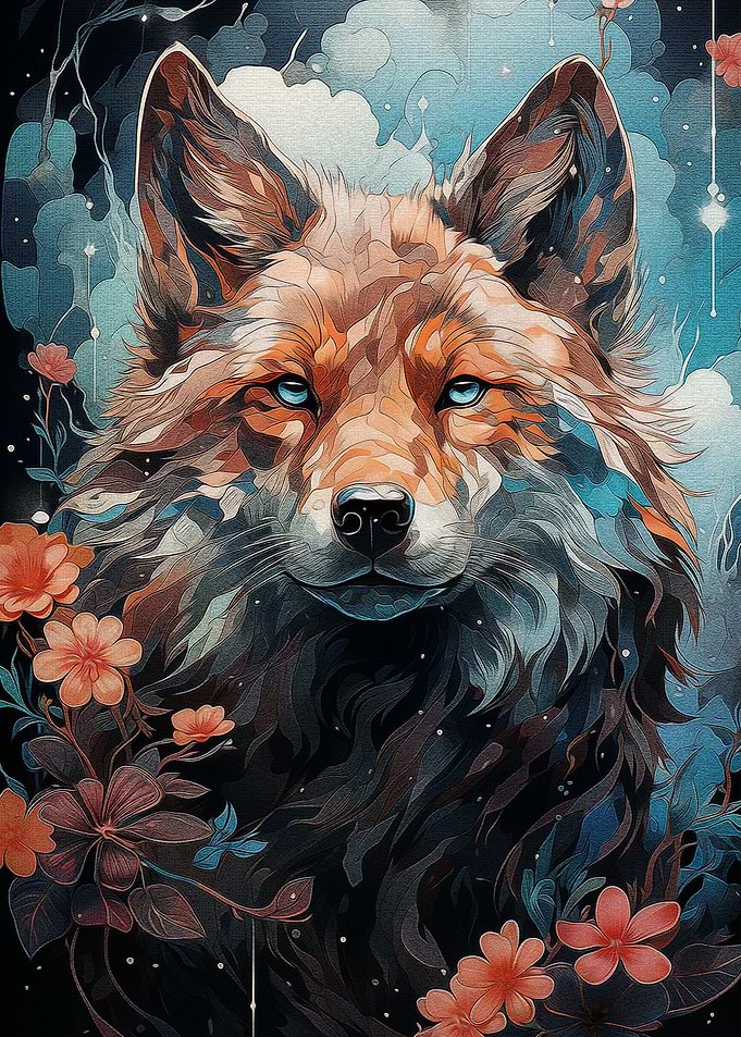 Fox Blue Eyes Fantasy