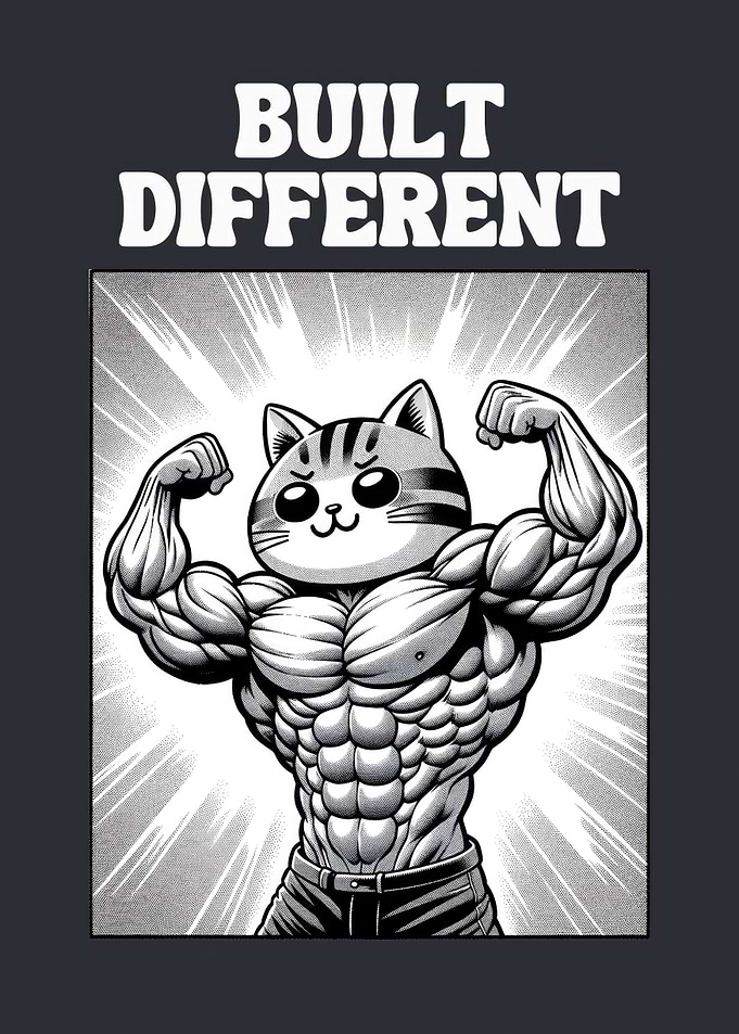 Built different gym cat