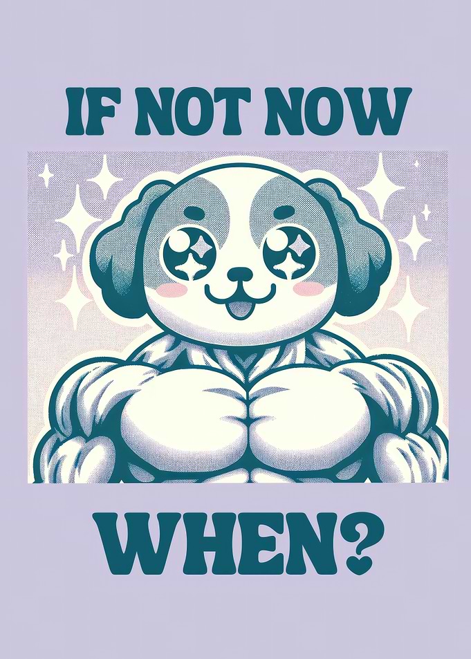 Cute gym dog When