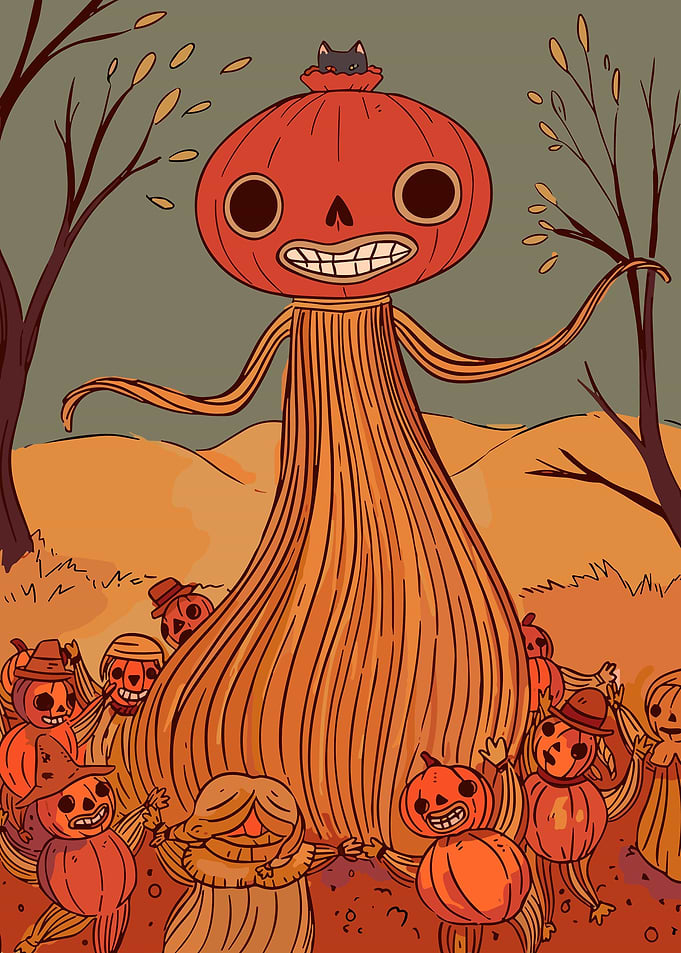 Halloween Pumpkins Ghost