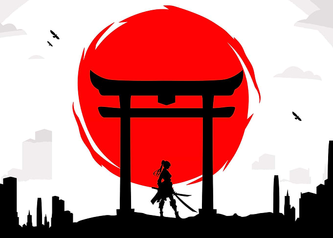 red moon japan