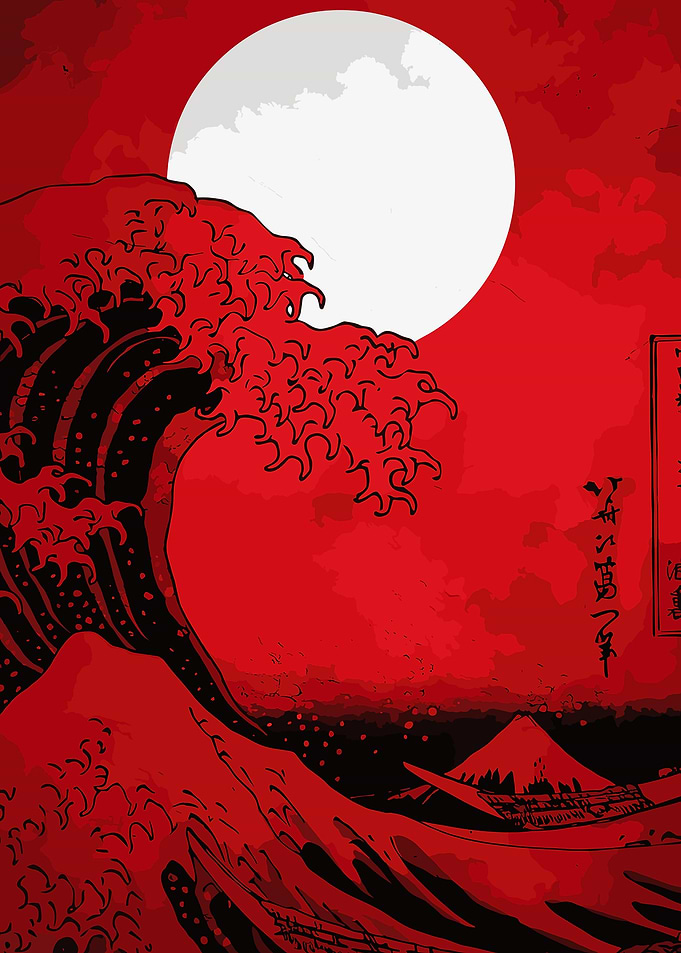 red moon japan