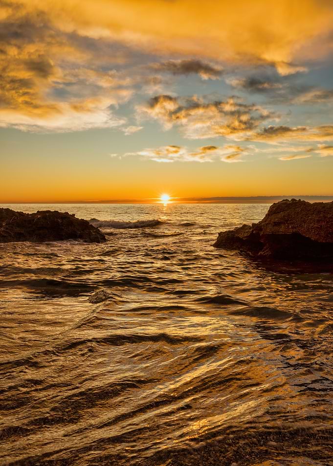 Sunset sea landscape nice