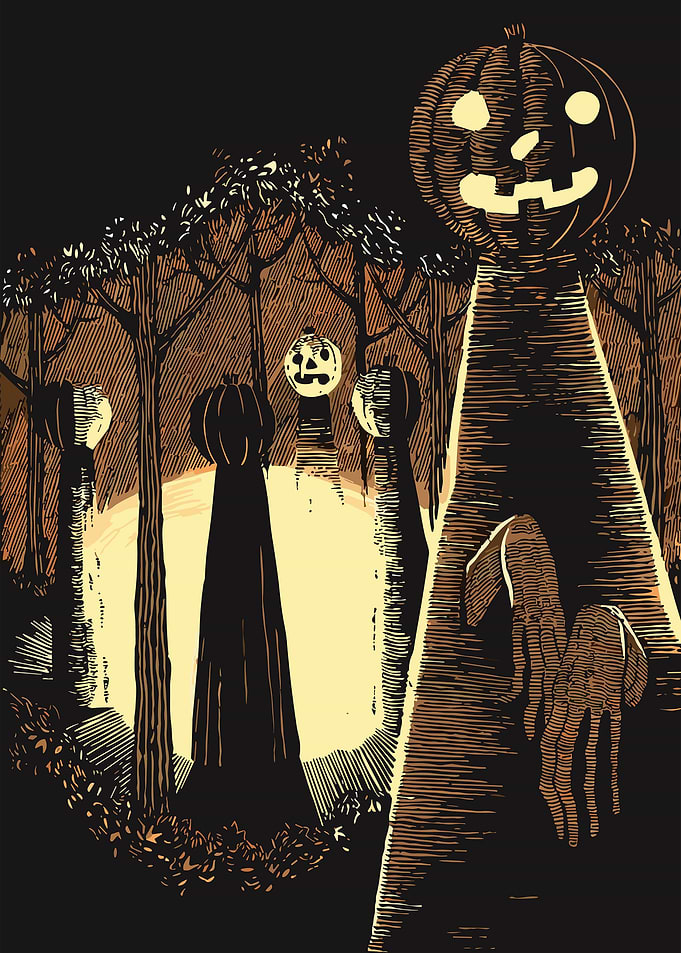 Halloween Pumpkins Dark