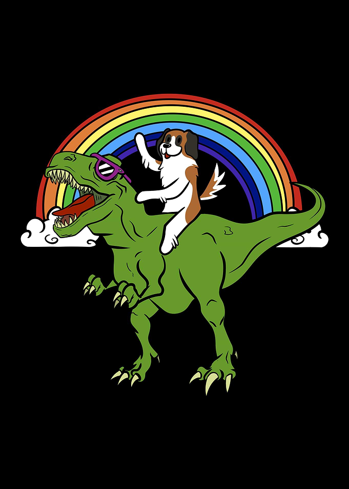 Saint Bernard T Rex