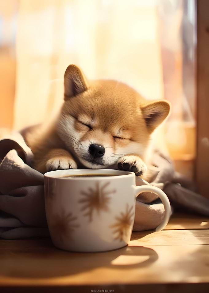 Shiba Inu Coffee Puppy Dog