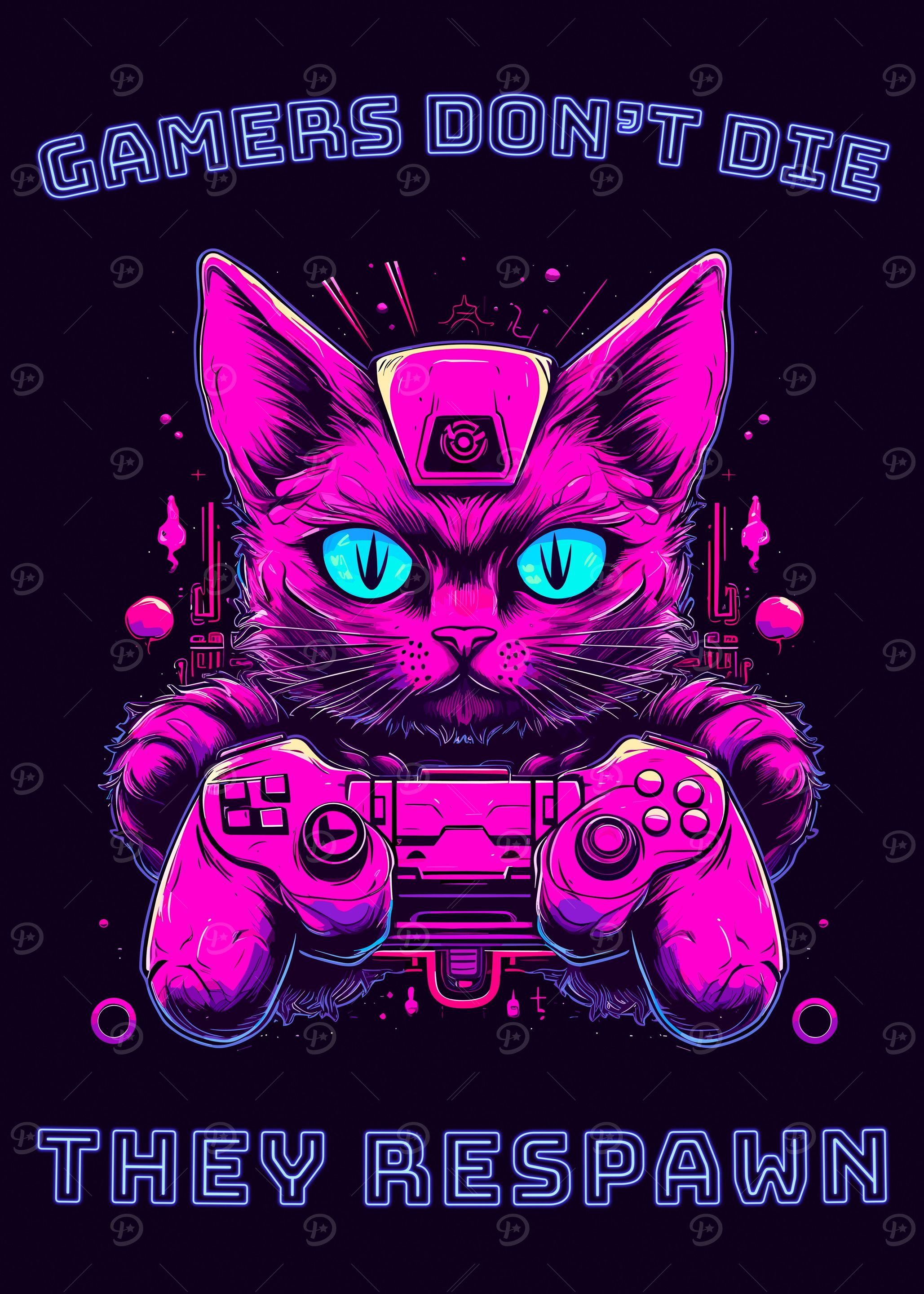 Funny Gamer Cat