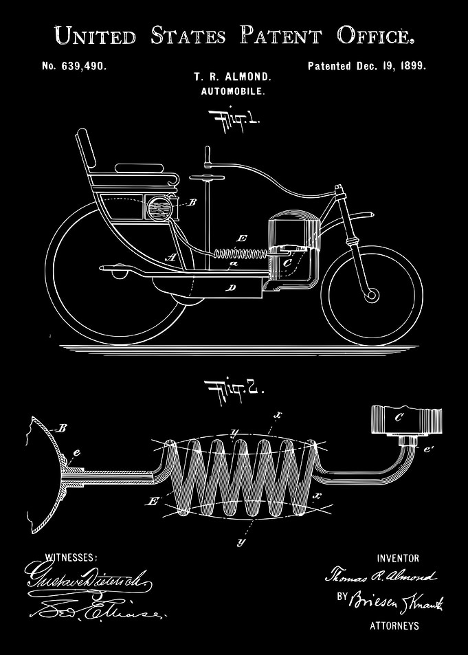 1899 Vintage Car Patent