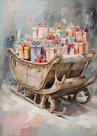 Santa Sleigh with Presents