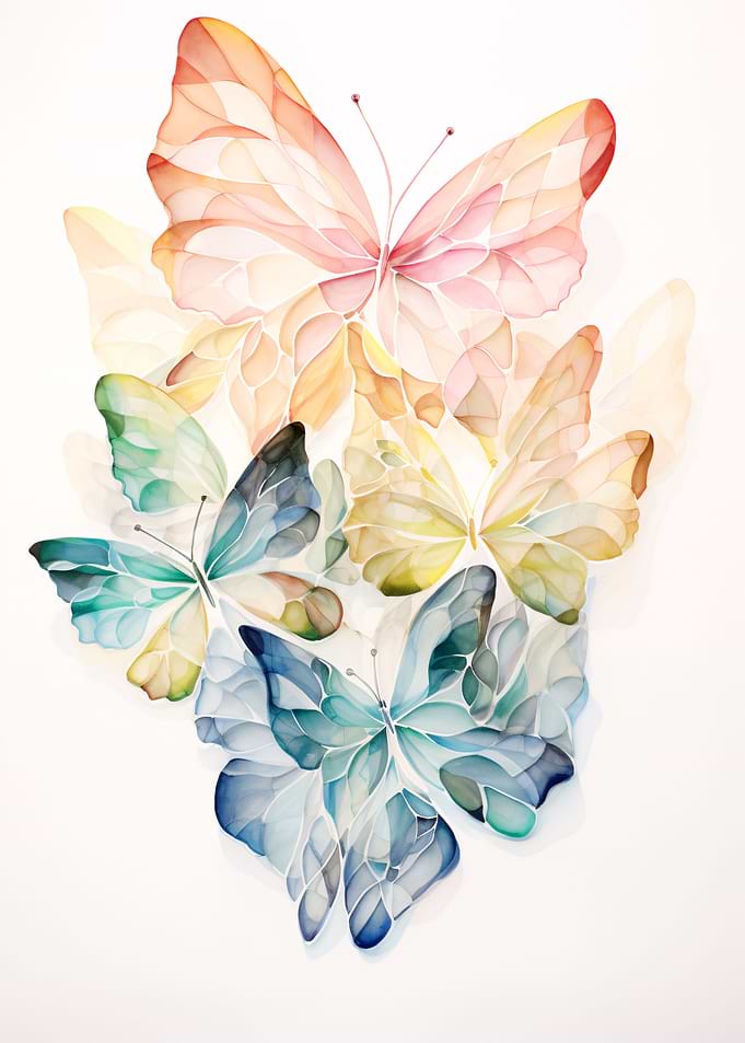 Abstract butterflies