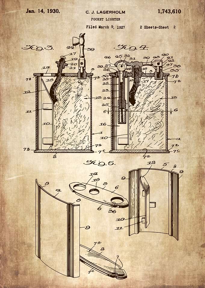 1927 pocket lighter patent