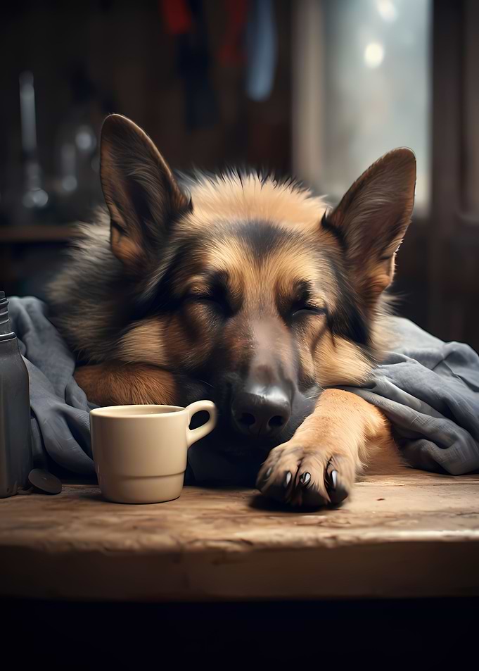 German Shepherd Coffee Dog