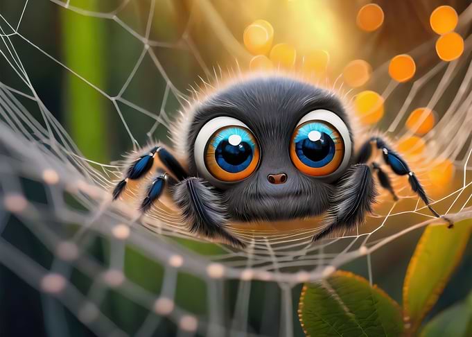 Baby Spider With Huge Eyes