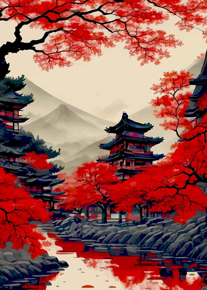 Majestic Mountains Scene