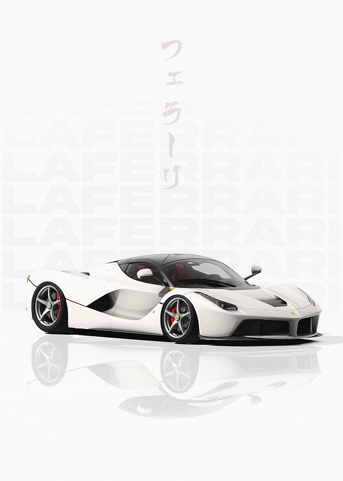 White Ferrari LaFerrari