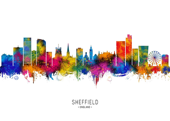 Sheffield England Skyline