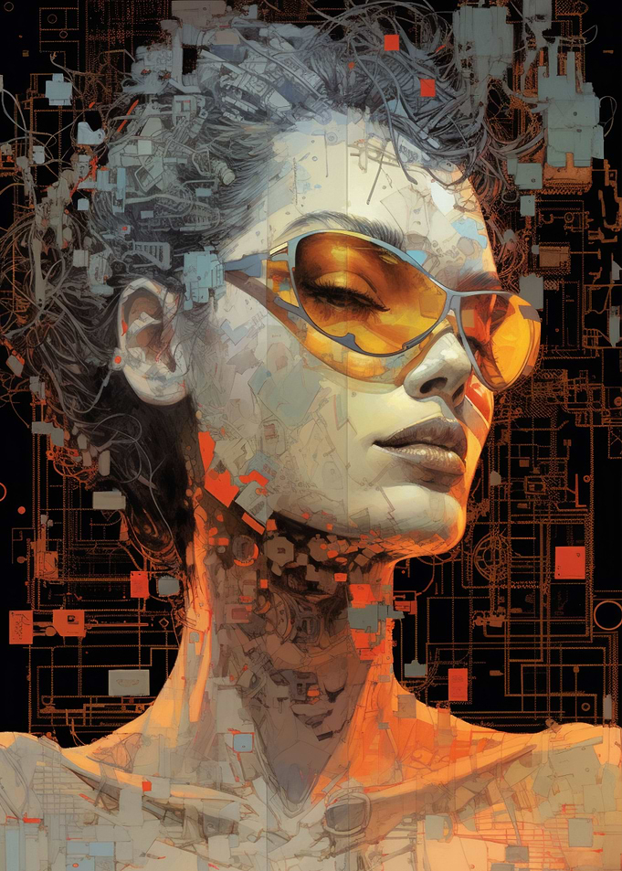 Cool Girl Orange Glasses