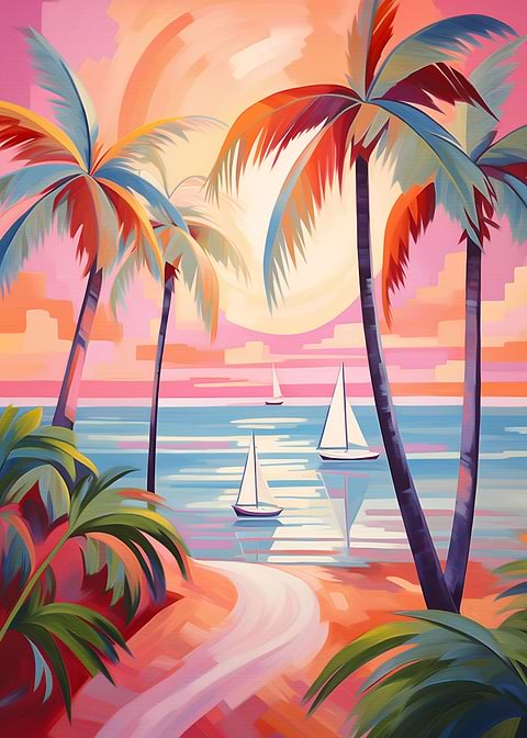 Coastal Serenity — living room metal wall art